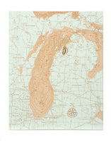 Lake Michigan "Fire & Birch" Series  15" X 19"