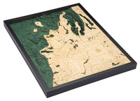 Michigan Route M22 3-D Nautical Wood Chart, Large, 24.5" x 31"