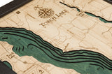 Torch Lake, Michigan 3-D Nautical Wood Chart, Medium, 13.5" x 31"